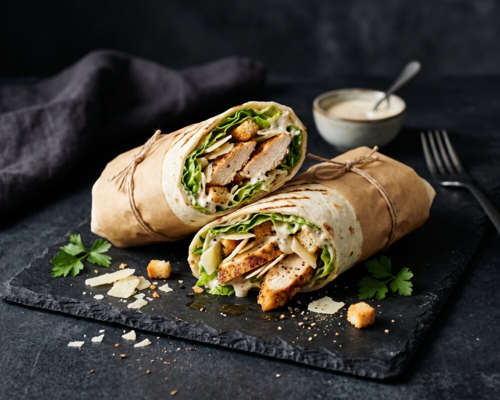 Cæsarwrap med kylling